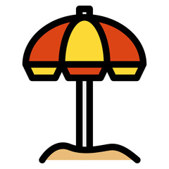 Sticker - beach umbrella icon 