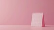 © master old - Minimal style monthly paper calendar on pink background. Business appointment or schedule of meeting agenda planning and management. Month calender, daily job, event reminder concept. 3d rendering