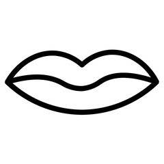 Poster - Kiss Lip Lips Line Icon