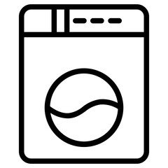 Sticker - Hotel Laundry Machine Line Icon