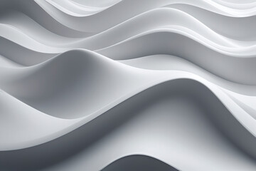 Wall Mural - Off-white wave simple style abstract background