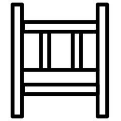 Poster - Furniture Gate Building Line Icon