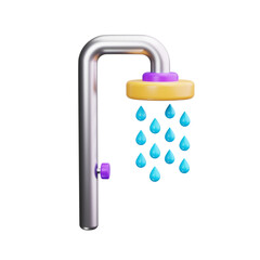 Poster - shower 3d render icon