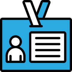 identity blue icon vector