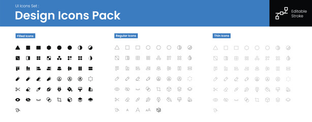 Wall Mural - user interface icons pack set. the collection has different icons for applications and websites. min