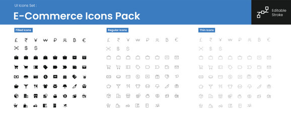 Wall Mural - user interface icons pack set. the collection has different icons for applications and websites. min