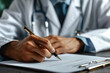 © fanjianhua - The doctor is writing a diagnosis report