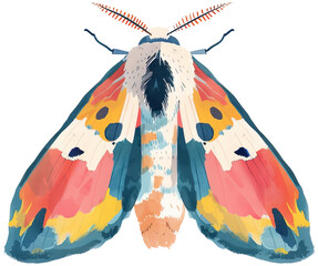 Poster - Watercolor butterfly isolated on transparent background. PNG