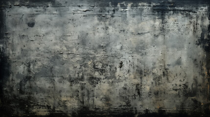 Sticker - Empty gray concrete wall. Gray concrete wall as background. Abstract design with textured black stone wall background