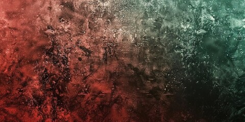 Wall Mural - Black red green grainy texture gradient background