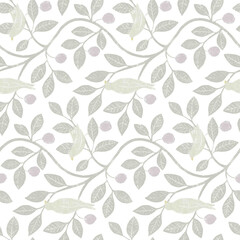 Poster - seamless floral pattern with flowers