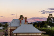 © Austockphoto - Rooftop of the historic Mudgee Railway Station with pink and purple twilight sky