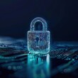 © Nathakorn - Data encryption visualized with a digital padlock and key, safeguarding personal identities