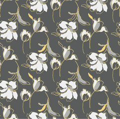 Sticker - seamless pattern with leaves