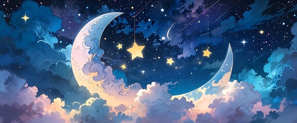 Wall Mural - background with stars