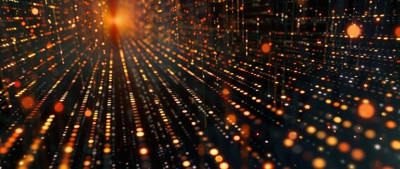 digital binary code It symbolizes advanced technology and cyber security concepts.