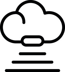 Wall Mural - cloud icon is downloading data, representing the concept of cloud computing