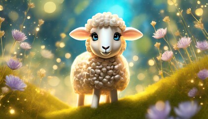 Poster - sheep in the field