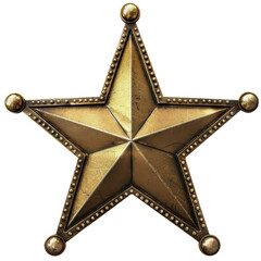 Wall Mural - Sheriff star badge sticker transparent background PNG clipart