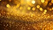 © Davy - Abstract background with golden glitter and bokeh lights, gold background for celebration or award ceremony