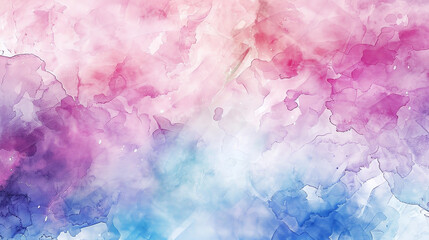 Wall Mural - A watercolor painting of a sky with a pink and blue background