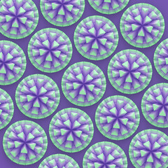 Aufkleber - 3d rendering digital illustration of a pattern of symmetrical star shapes