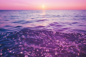 Poster - Sea surface purple outdoors horizon.