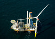 © Westend61 - Drone view of wind turbine installation vessel at offshore wind farm in North Sea