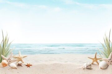 Poster - Beach outdoors horizon nature.