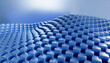 © Westend61 - 3D rendering abstract blue cube shape against blue background