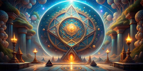 Wall Mural - illustration of a fantasy background