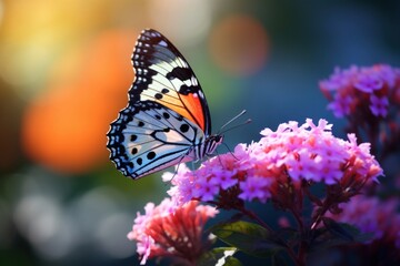 Wall Mural - Butterfly flower animal insect.