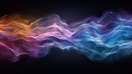 Canvas Print - Vibrant Swirling Smoke Waves