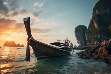 Wall Mural - Sea outdoors vehicle boating.