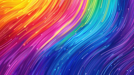 Wall Mural - Vibrant abstract background with flowing rainbow colors and dynamic swirls