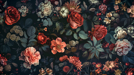 fantasy vintage floral wallpaper. a beautiful fantasy vintage wallpaper with a botanical flower patt