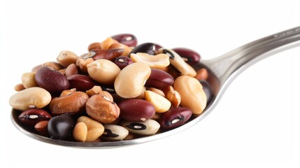 Wall Mural - A spoonful of assorted beans and peanuts