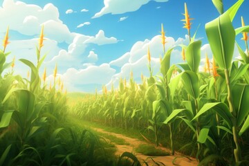 Wall Mural - Field agriculture landscape outdoors.