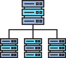 Poster - Server Network Icon
