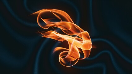 Poster - A close up of a flame on top of some fabric, AI