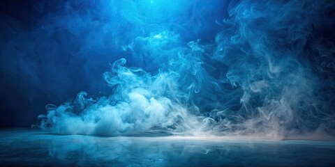 Poster - Contrasting elements against a smoky blue background , captivating, contrasts, smoky, blue, background, vivid, stark, striking