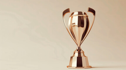 Wall Mural - Shiny gold trophy cup, a universal symbol of victory and achievement in competition