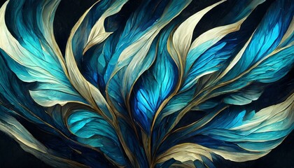 Abstract floral wave background. Colored floral illustrattion