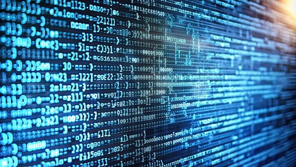 Wall Mural - lines of code in computer programming, programming, coding, software development, technology, code