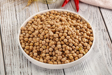 Sticker - Dry chickpea seeds heap in the bowl