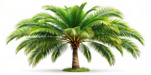 Sticker - Tropical palm tree isolated on background, palm tree, tropical, isolated, background, nature, vacation, exotic, beach, summer