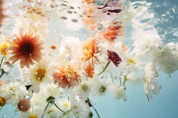 Sticker - Summer flower underwater backgrounds outdoors nature.