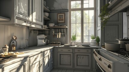 gray kitchen decor, interior design and house improvement