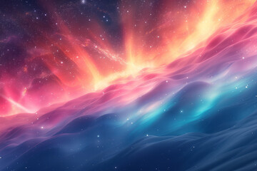 Wall Mural - Seamless background with a rainbow pearlescent palette and smooth northern lights,