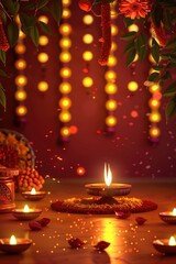 Poster - Candles on wooden table